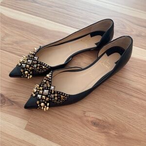 Christian Louboutin Black Farfa Spike Flats